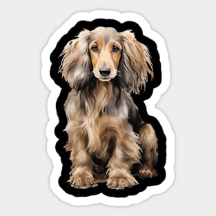 Puppy Afghan Hound Sticker